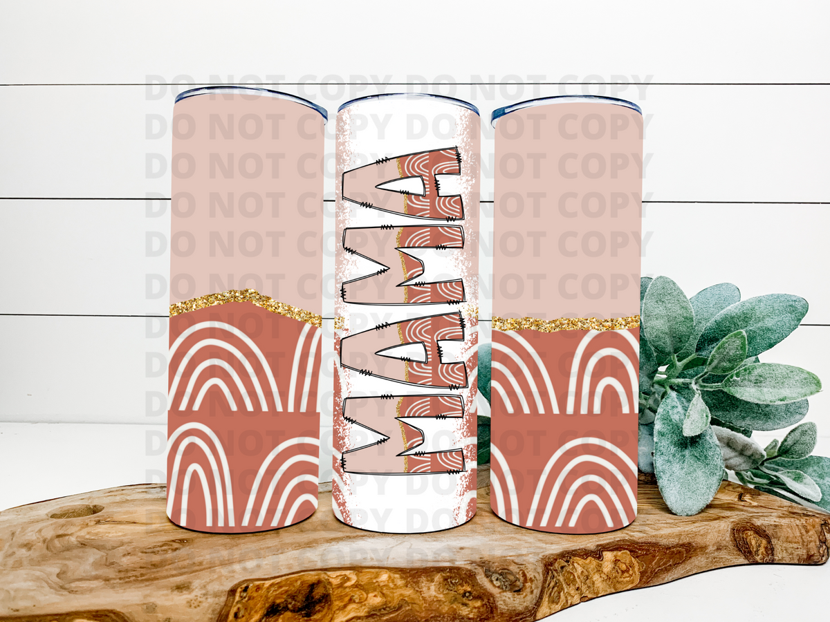 Pink Boho Mama Tumbler