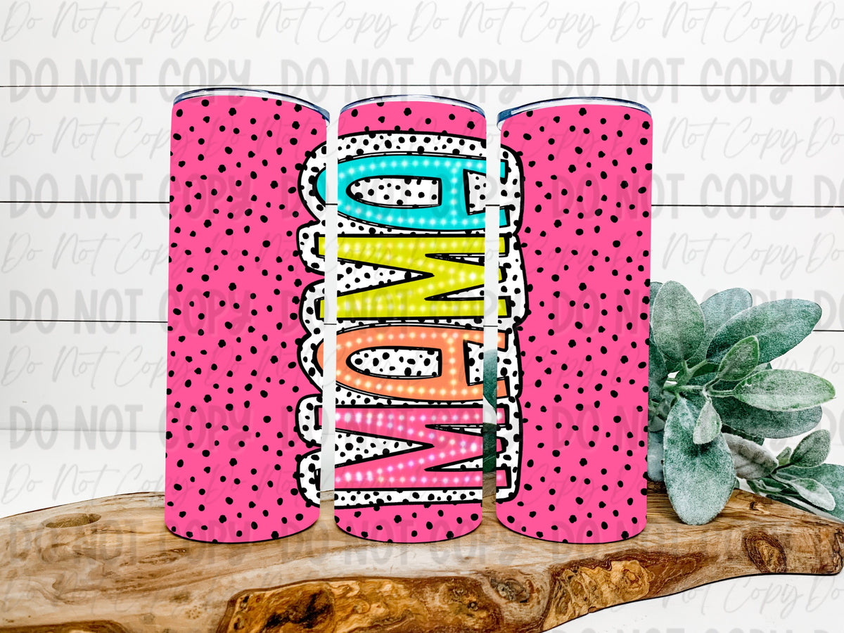 Mama Dalmatian Dot Tumbler - Choose Your Color