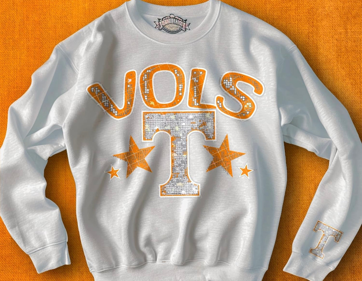 Faux Bling Football With Name | Sweatshirt
