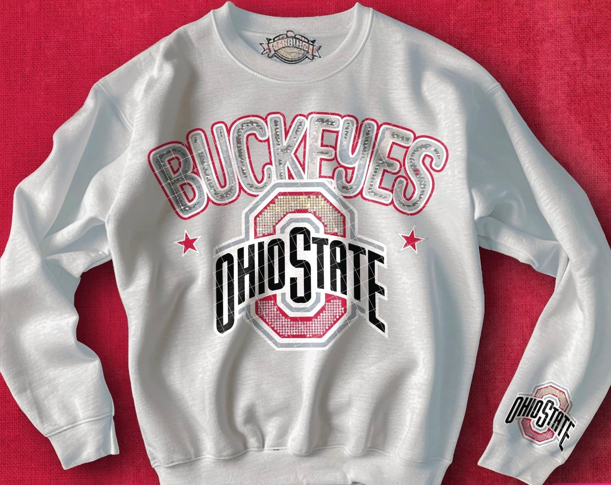 Faux Bling Football With Name | Sweatshirt