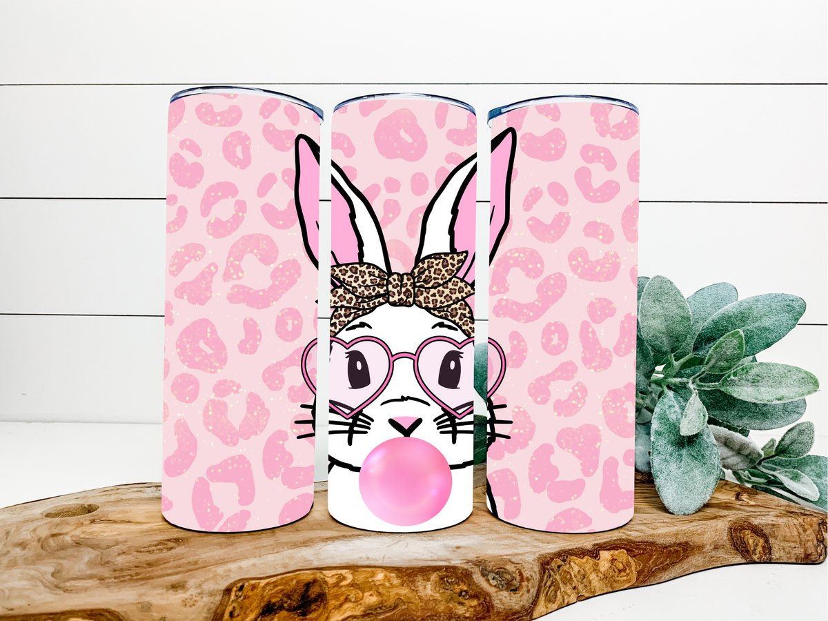 Bubblegum Bunny Leopard Tumbler