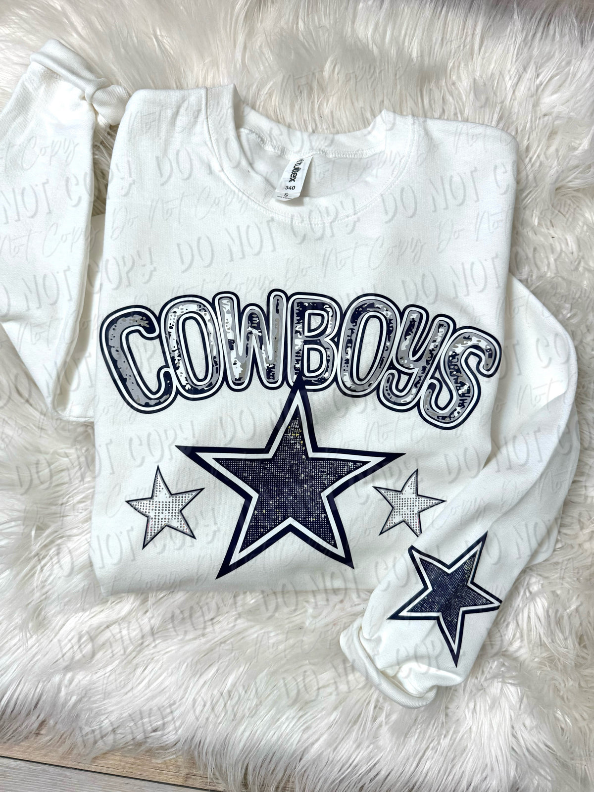 Faux Bling Football With Name | Sweatshirt