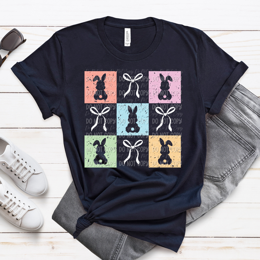 Bunny & Bow Collage Distressed || Tee