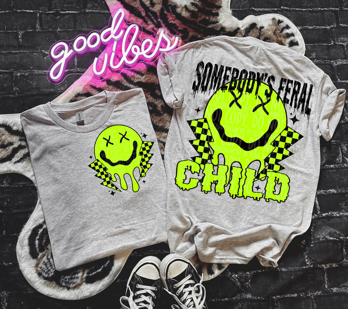 Somebody’s Feral Child Lime Green - Toddler & Youth - Tee