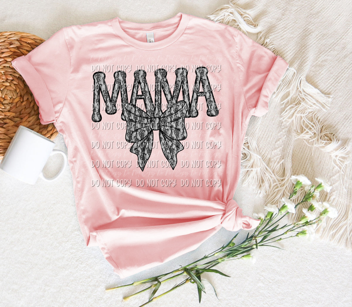Mama Lace With Bow || Tee