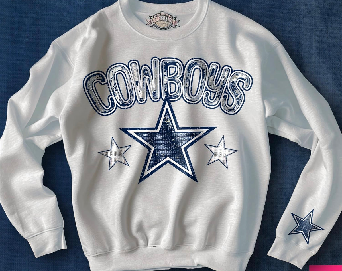Faux Bling Football With Name | Sweatshirt