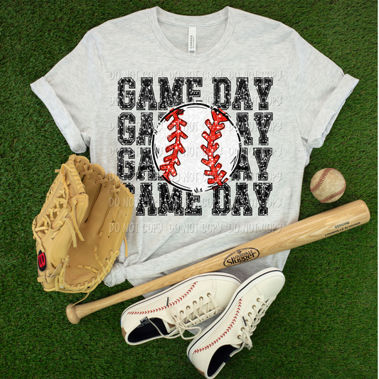 Game Day || Baseball || Faux Glitter || Tee
