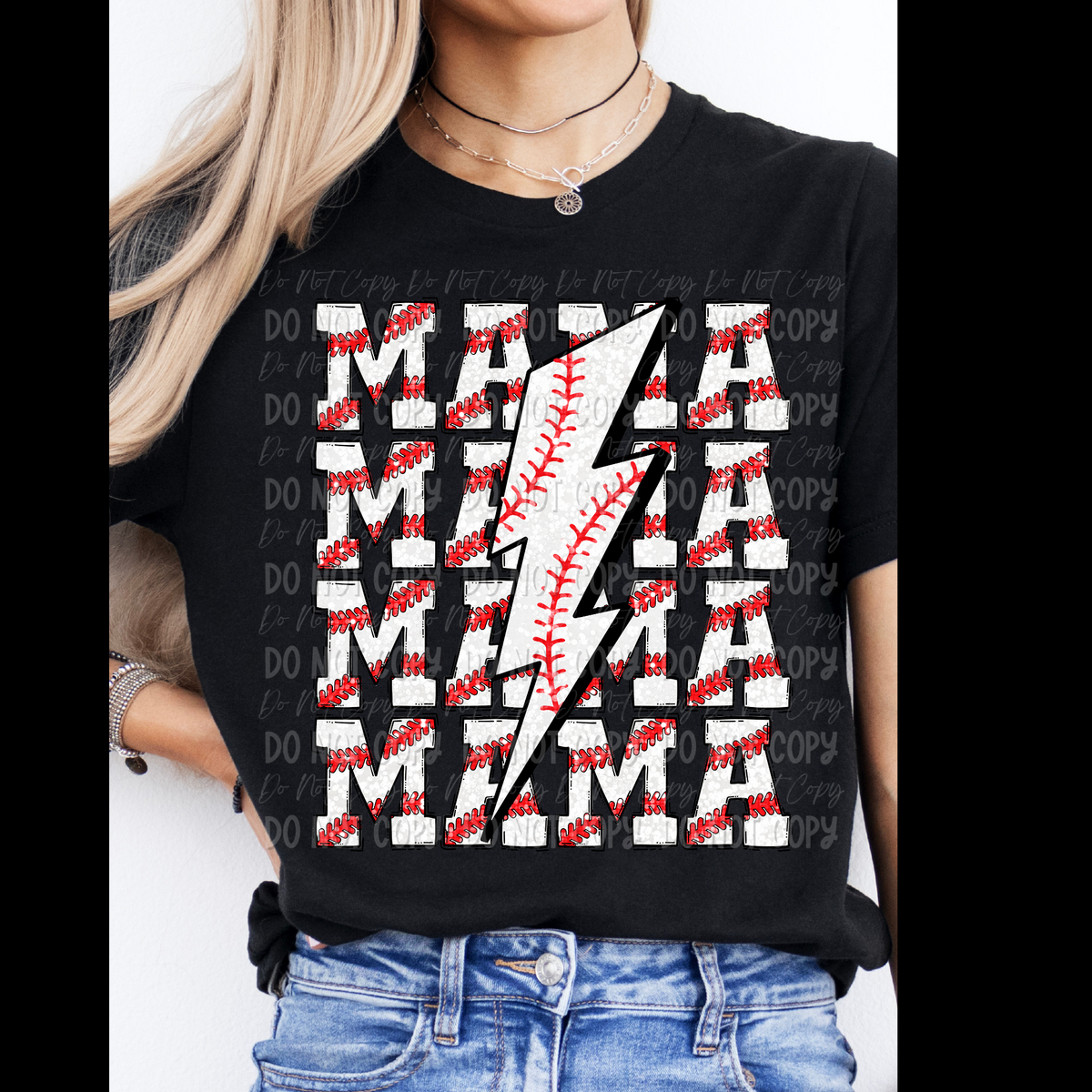 Mama Baseball Bolt || Tee