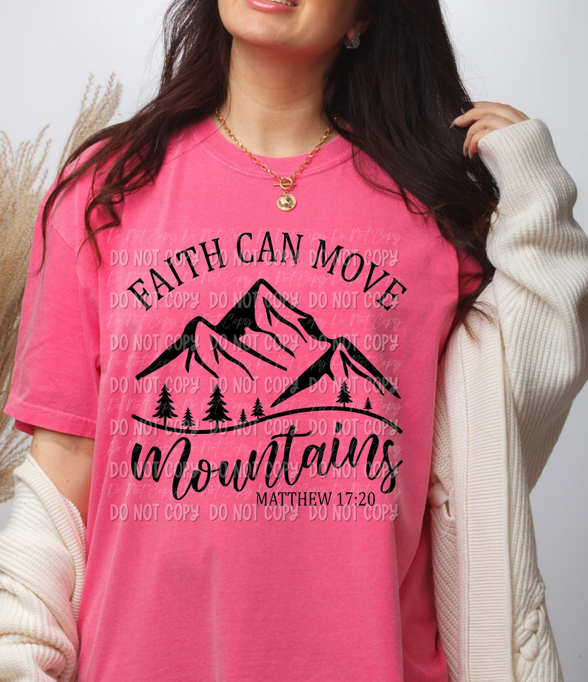 Faith Can Move Mountains || Black Deisgn || Tee