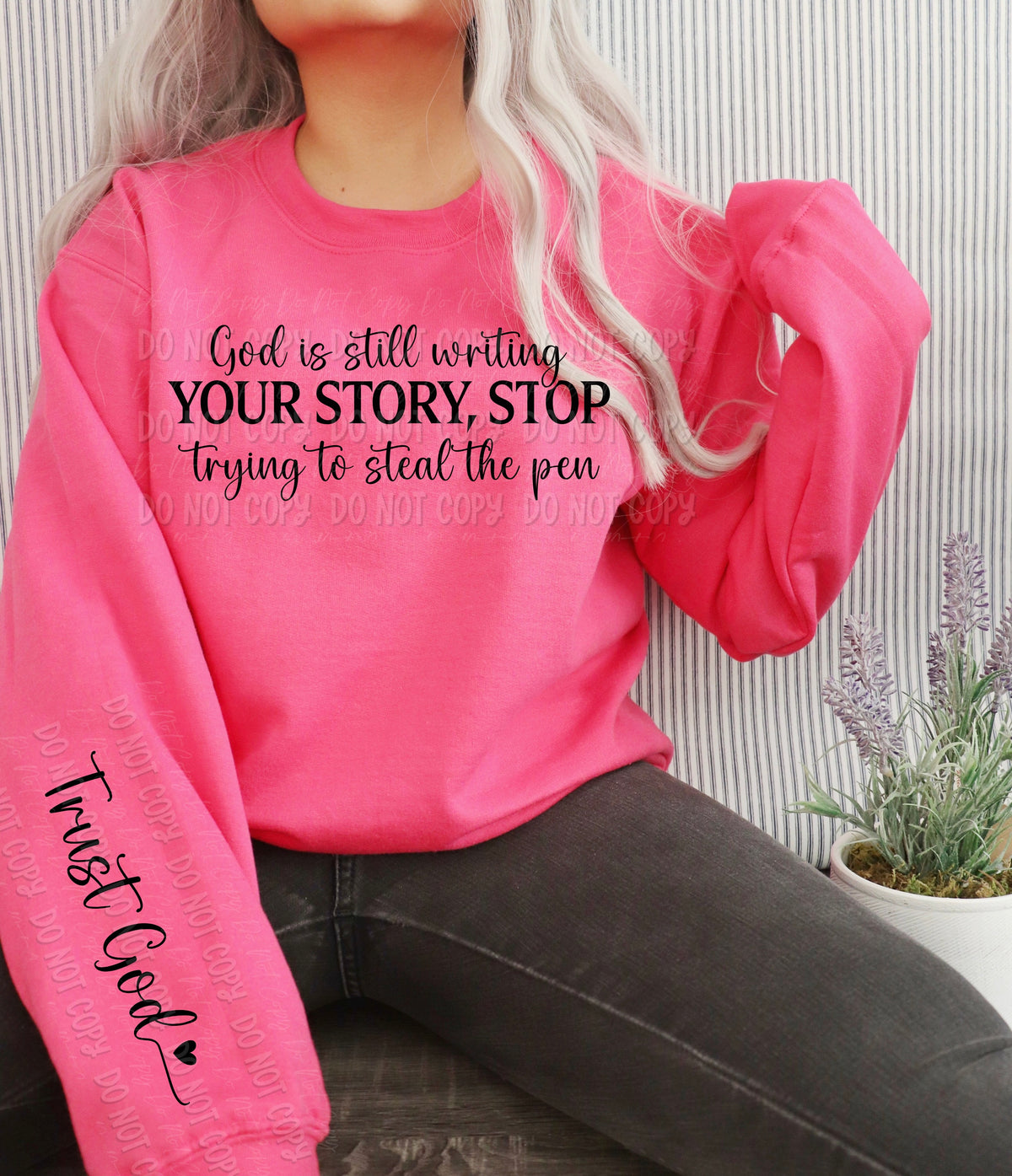 God Is Still Writing Your Story, Stop Trying To Steal The Pen. Trust God || Black
