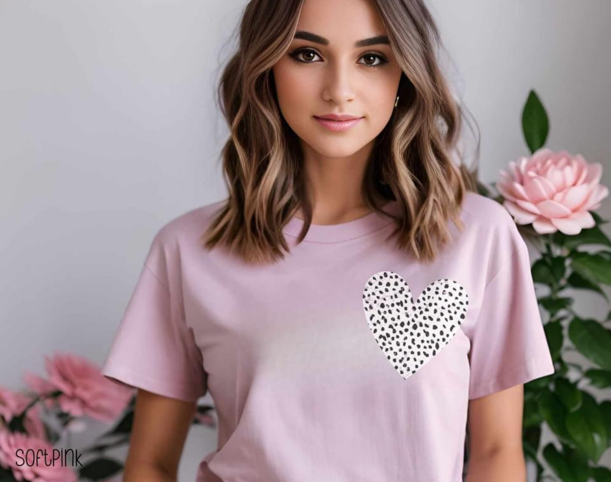 Grunge Dalmatian Heart || Pocket || Tee