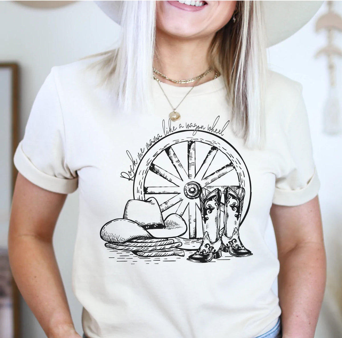 Rock Me Mama Like A Wagon Wheel - Tee