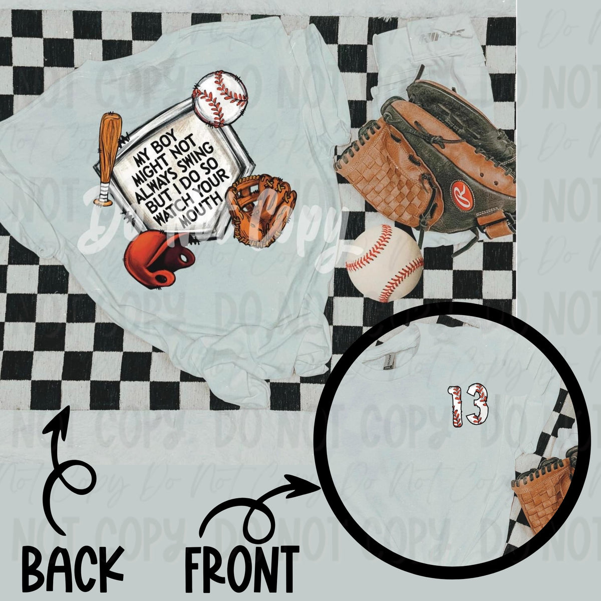 My Boy Might Not Always Swing But I Do So Watch Your Mouth - With Numbers Pocket