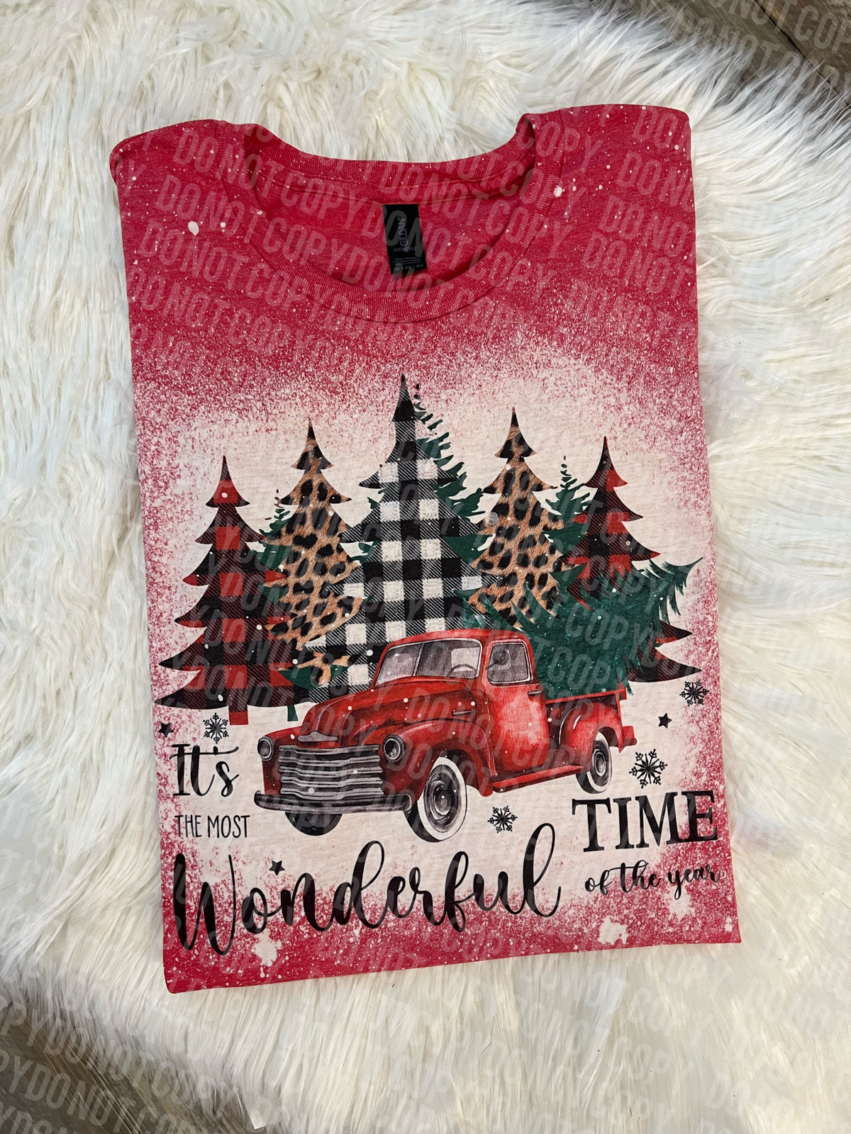 Most Wonderful Time Of The Year Bleached Tee