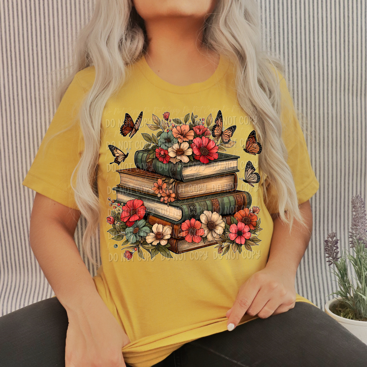 Floral Bookstack || Tee