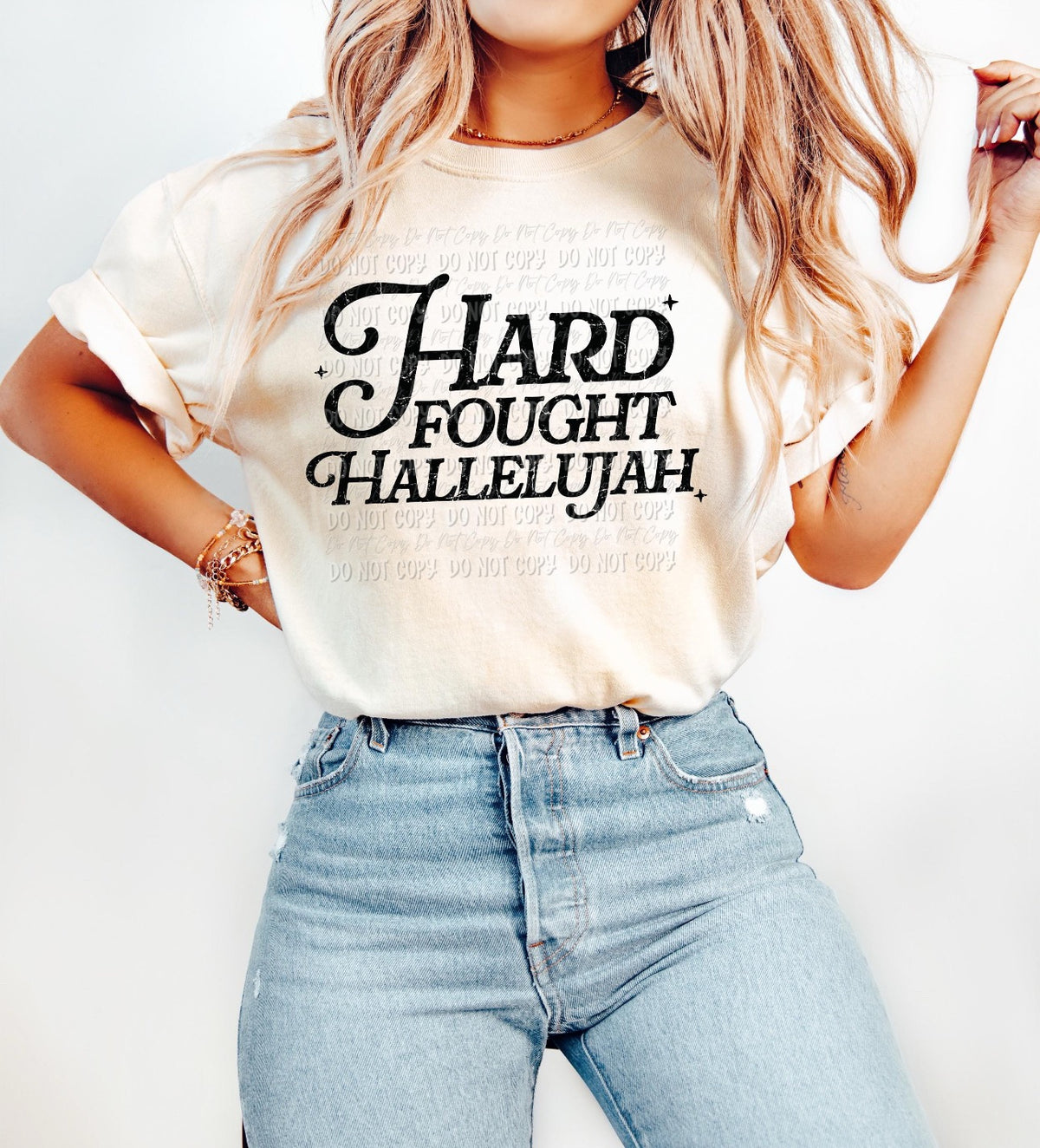 Hard Fought Hallelujah || Black Design || Tee