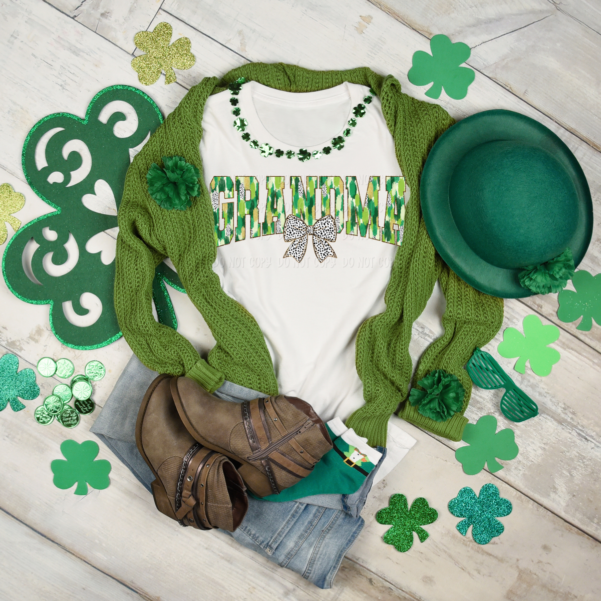 Grandma St. Patrick’s Coquette Bow || Tee