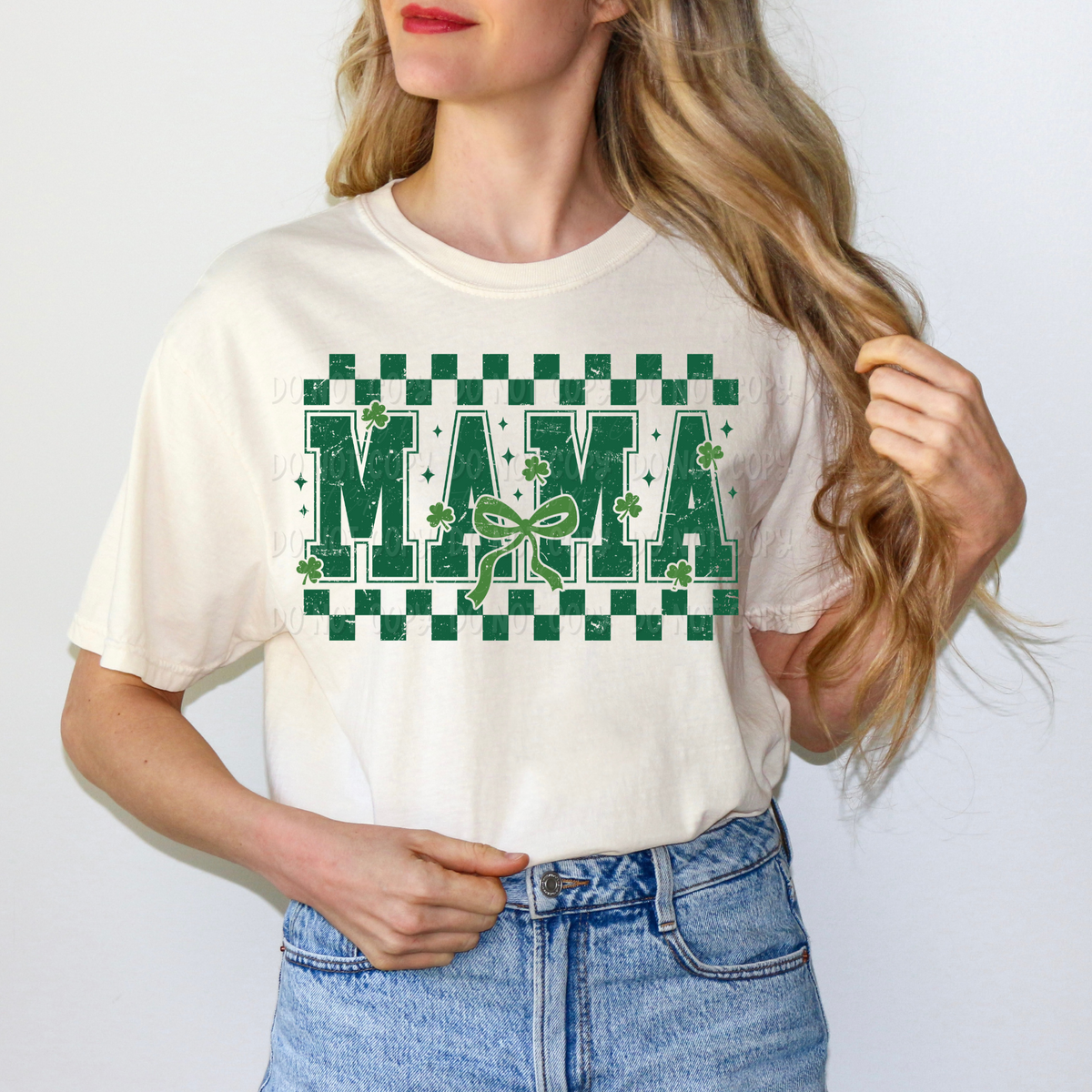 Mama St. Patrick’s Checkered || Green Design || Tee