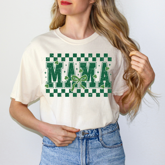 Mama St. Patrick’s Checkered || Green Design || Tee