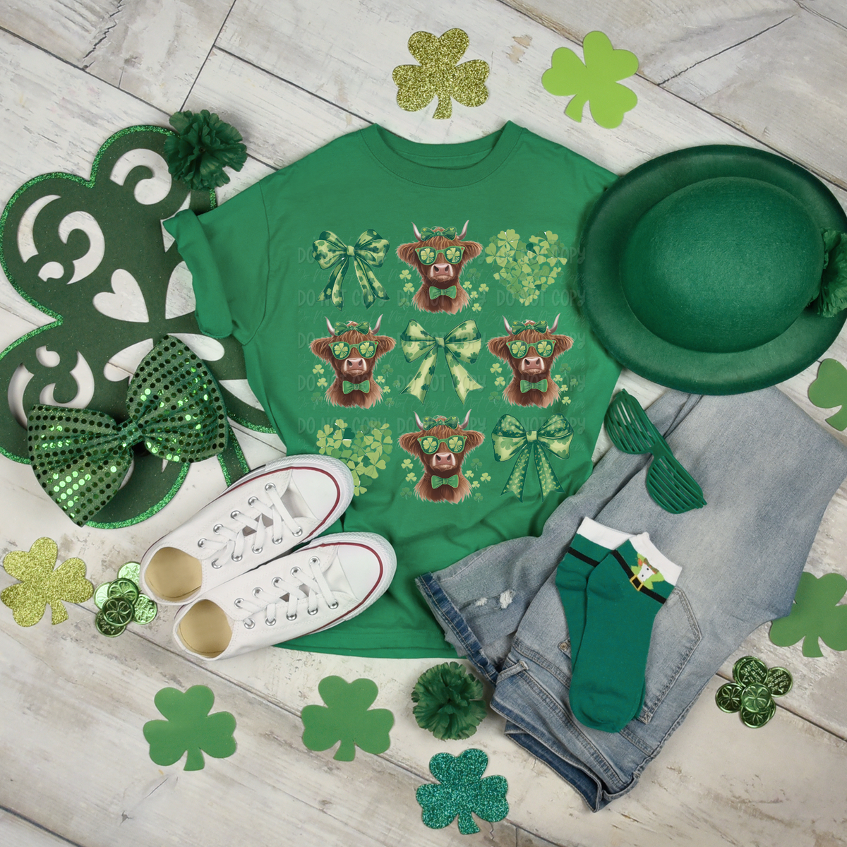 Highland Cow St. Patrick’s Day || Tee
