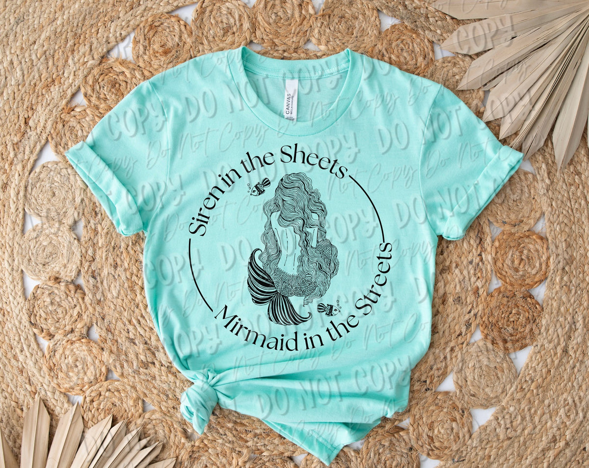 Siren In The Sheets - Mirmaid In The Streets - Black Design