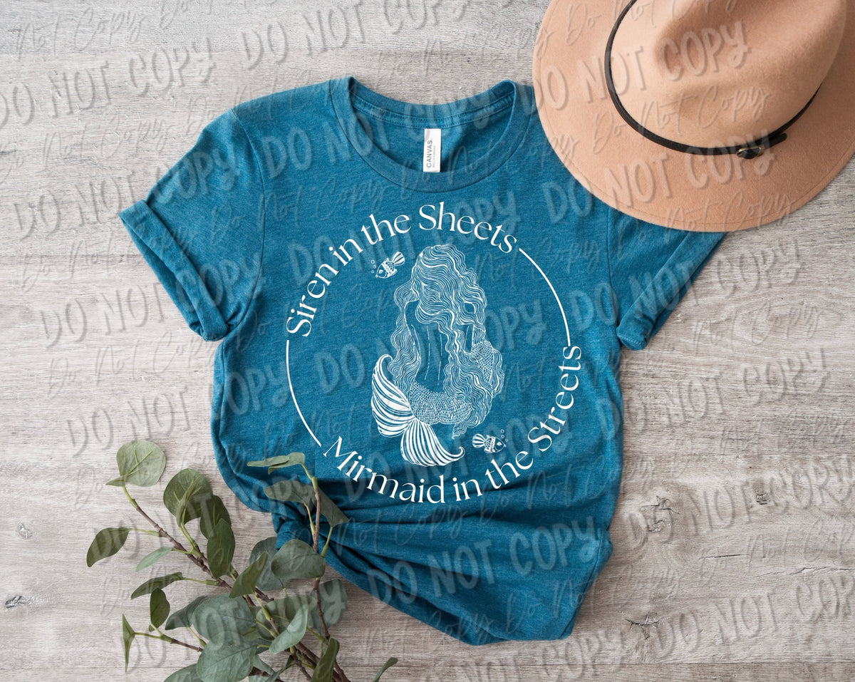 Siren In The Sheets - Mirmaid In The Streets - White Design