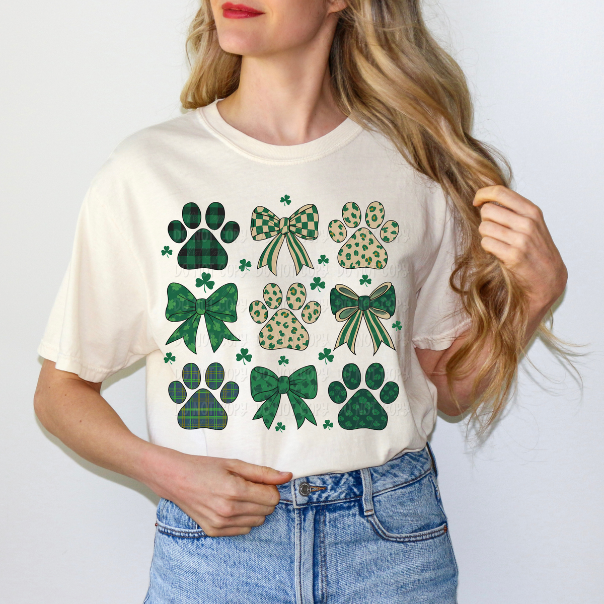 St. Patrick’s Day Paw & Bows || Tee