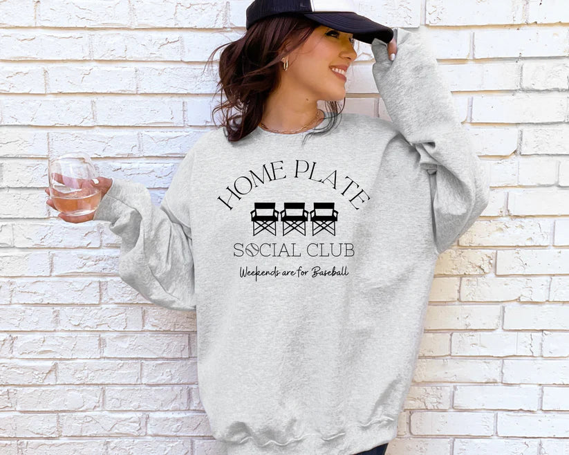 Home Plate Social Club - Sweatshirt Or Hoodie