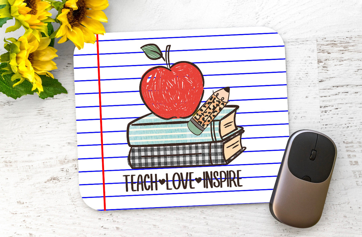 Teach Love Inspire Notebook Teacher Mouse Pad