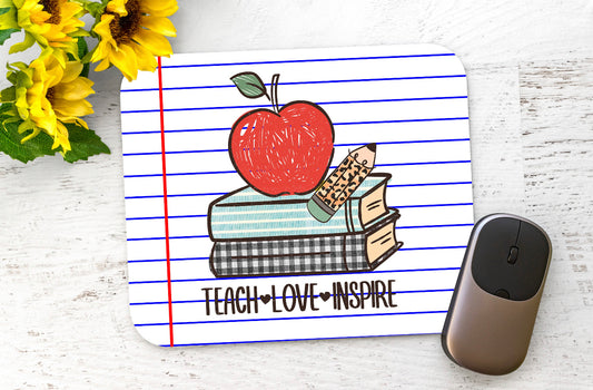 Teach Love Inspire Notebook Teacher Mouse Pad